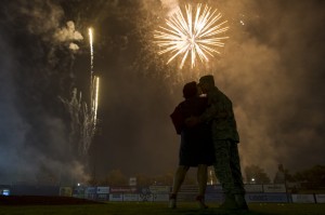 Fireworks over Cashman Field
